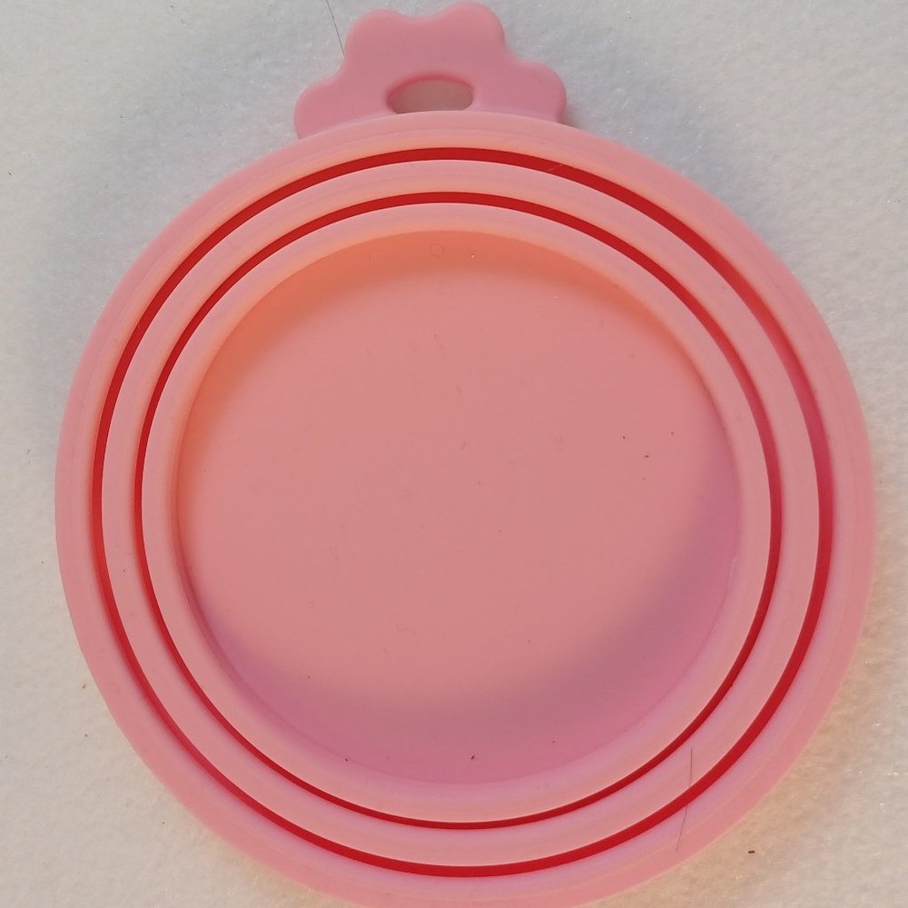 NWT Can Lid Pink Silicone Seal 2 Sizes Kitchen Gadget Large & Small Top Topper